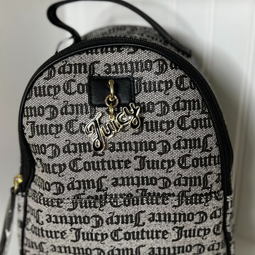 Juicy Couture Heart to Heart Women's Faux Leather Gothic Static Black Backpack M